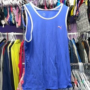 Vintage PUMA blue muscle shirt tank top great shape size medium